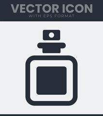 Naklejka premium Simple perfume bottle icon vector design
