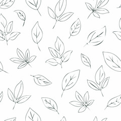 Seamless pattern, outline of drawn flowers, pastel colors. elegant design for pastel linen, textile
4