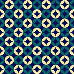 Green and yellow geometric abstract pattern design
