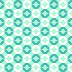 Mint green geometric abstract circle design background
