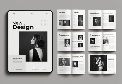 Minimalist Magazine Layout