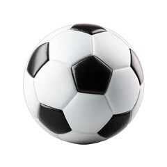 Black/white soccer ball, centered on a black background