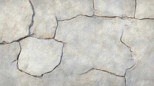Close-up view of cracked light grey concrete surface showing irregular fracture patterns and rough texture