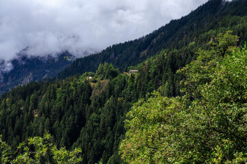 Mountain hut Leiter Alm near Merano High Mountain Trail in South Tyrol, Italy
