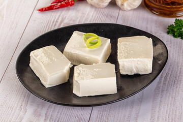 Greek traditional Feta cheese cubes