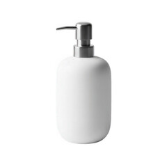 Stylish White Ceramic Dispenser with Brushed Nickel Pump for Kitchen or Bathroom Use