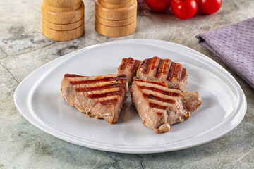 Gourmet Grilled tuna fish steak