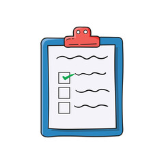 Clipboard with checklist for task management app