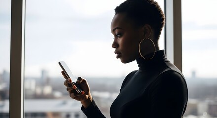 Young Black Woman Whisking Batter for Baking in a Bright Kitchen