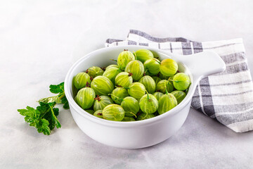 Ripe sweet juicy green gooseberry