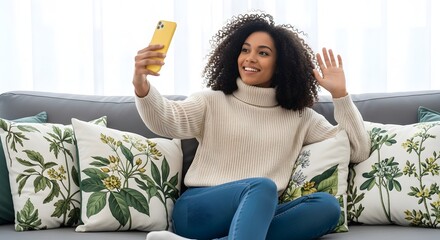Young Woman Whisking Ingredients in a Modern Kitchen, Preparing Healthy Food