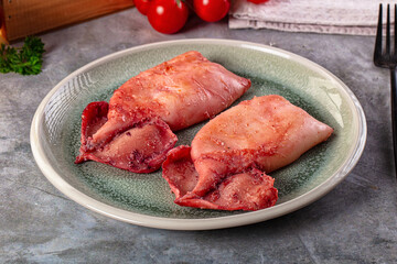Delicous roasted calamari with protein