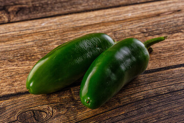 Raw ripe green jalapeno pepper