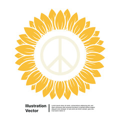 Vibrant floral emblem of peace and harmony, a natural symbol for unity and tranquility in design