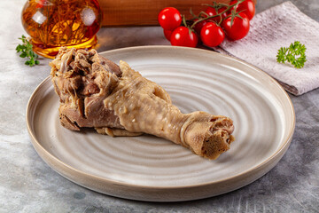 Steamed turkey leg with spices