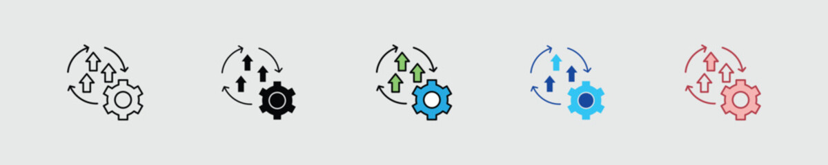 Arrow-Cycle Multiple Style Icon
