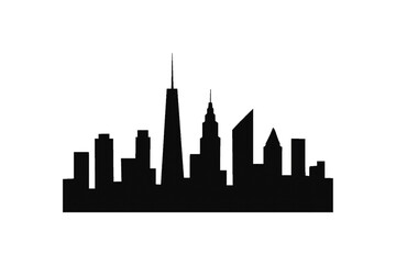 Fototapeta premium City Silhouette – Urban Skyline in Shadow