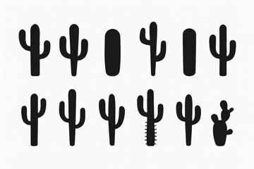 Cactus Silhouettes – Desert Icons in Black