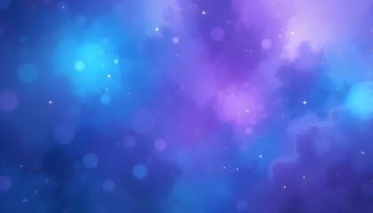 Blue and purple galaxy starry cloud abstract cosmic space background