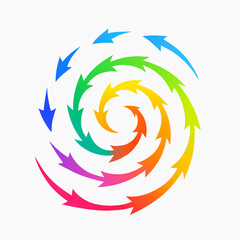Spiral Flow – Spectrum Arrows in Motion