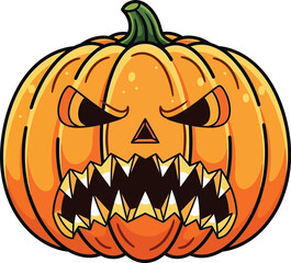 Spooky pumpkin character ready to haunt your Halloween designs