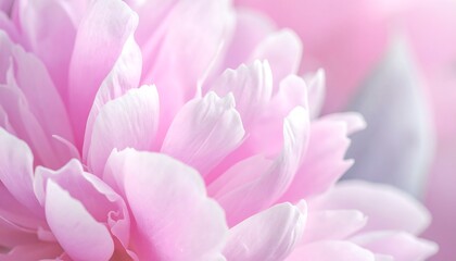Fototapeta premium Close-up of delicate pink peony petals