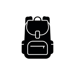 School Bag Icon - Minimal Backpack Vector Design
