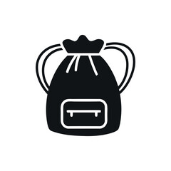 Obraz premium School Bag Icon - Minimal Backpack Vector Design
