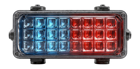 Obraz premium Isolated Illustration of a Police Light with Red and Blue Color on Transparent Background