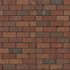 Obraz premium Ladrillo rojo con juntas claras / Red brick wall with light mortar