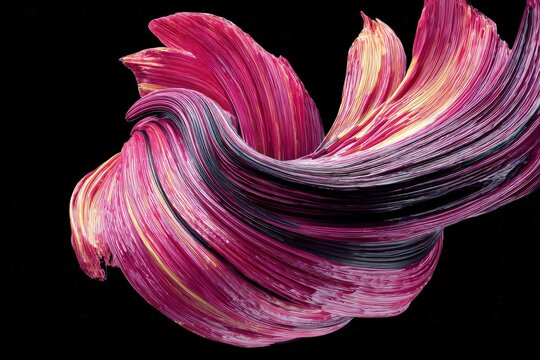 Abstract Pink And Red Swirling Design