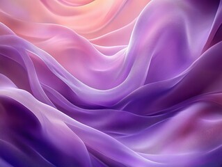 Obraz premium Flowing soft fabric folds in shades of purple and pink creating an elegant and serene abstract texture with smooth curves and gentle light