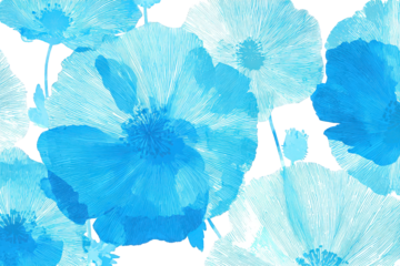 Abstract Blue Floral Pattern on Transparent Background Digital Art Texture Design Decorative Graphic Element Illustration Graphic Design Surface Pattern Seamless Pattern Wallpaper Ornament Decoration