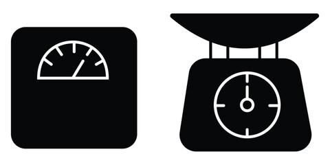 Weighing Machine Icon. Weight scale icon flat design. Weight scale icon on white background.