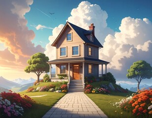 Charming Victorian Home on a Hilltop.