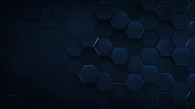 Abstract dark blue hexagon background