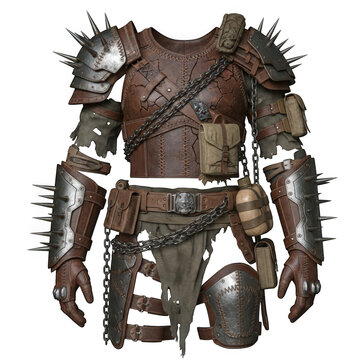 Fantasy Knight Armor Illustration Isolated