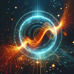 Particle Orbit Line Chart Visualization