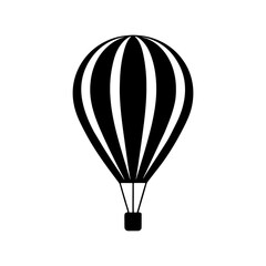 Obraz premium Hot air balloons floating silhouette vector illustration 
