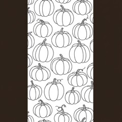 Seamless pattern of pumpkins