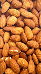 Fototapeta premium Close-up of many almonds