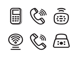Professional Outgoing Call Symbol Stylish Minimal Line Art