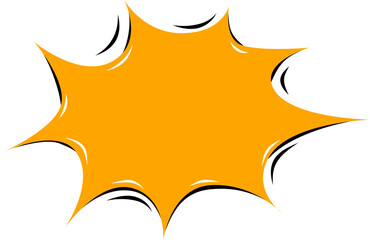 Orange speech bubble cartoon