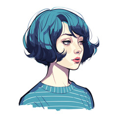 1904-hand-drawn-portrait-of-a-girl