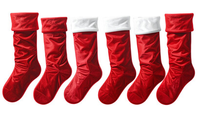 Top-Down View of Red Christmas Stocking, Transparent PNG