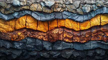 Cross-section illustration shows earth's layers in detail Generative AI