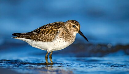 Obraz premium Close-up of shorebird in shallow water