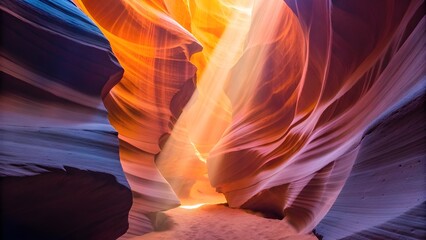 Magical Light Beams Illuminate The Winding Sandstone Walls Of Antelope Canyon In Arizona, Showcasing The Surreal Beauty, Vibrant Colors, And Iconic Formations Of This Natural Wonder