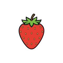 vector illustration of strawberries with a white background