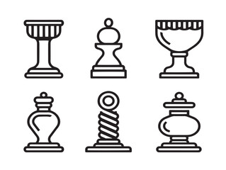 Minimalist Following Icon Set Modern Outline Vector Design Collection